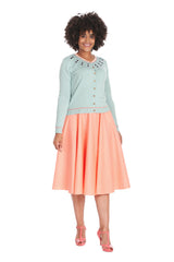MINI POLKA QUEEN SWING SKIRT-Pink