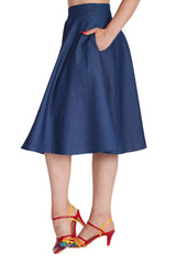 SUMMER DENIM DREAM SKIRT-Blue