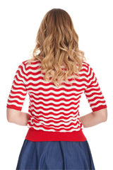 CATCHING WAVES JUMPER-Red