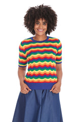 RAINBOW WAVES JUMPER-Multicolor