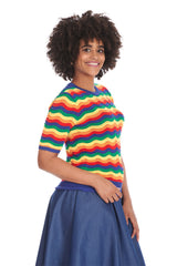 RAINBOW WAVES JUMPER-Multicolor