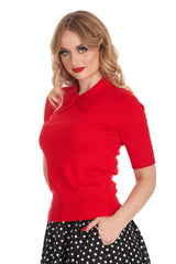 BOW DELIGHT JUMPER-Red