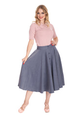 SWAY AWAY SKIRT-Denim/Blue