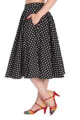 DOT DAYS SWING SKIRT-Black