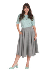 SALING BREEZE SWING SKIRT-Black