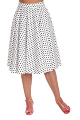 DOT DAYS SWING SKIRT-White