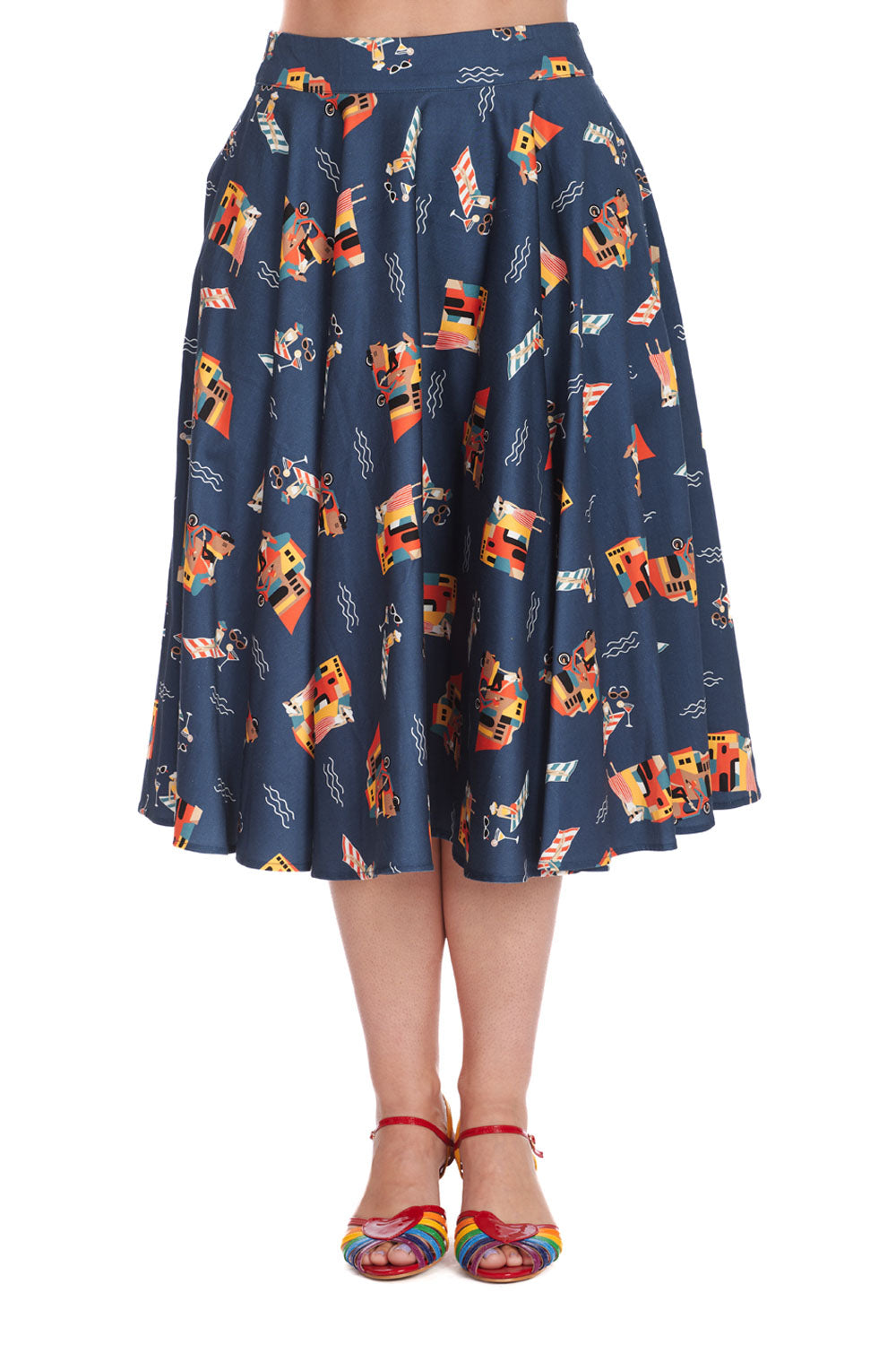 PORTOFINO LIVING SWING SKIRT-Blue