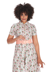 FLORAL BURST DRESS-White