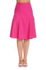 CAROL CLASSIC PANEL DETAIL SKIRT-Pink
