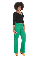 LOVE FLARE TROUSER-Green