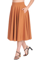 DANCE & SWAY SWING SKIRT-Brown