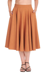 DANCE & SWAY SWING SKIRT-Brown