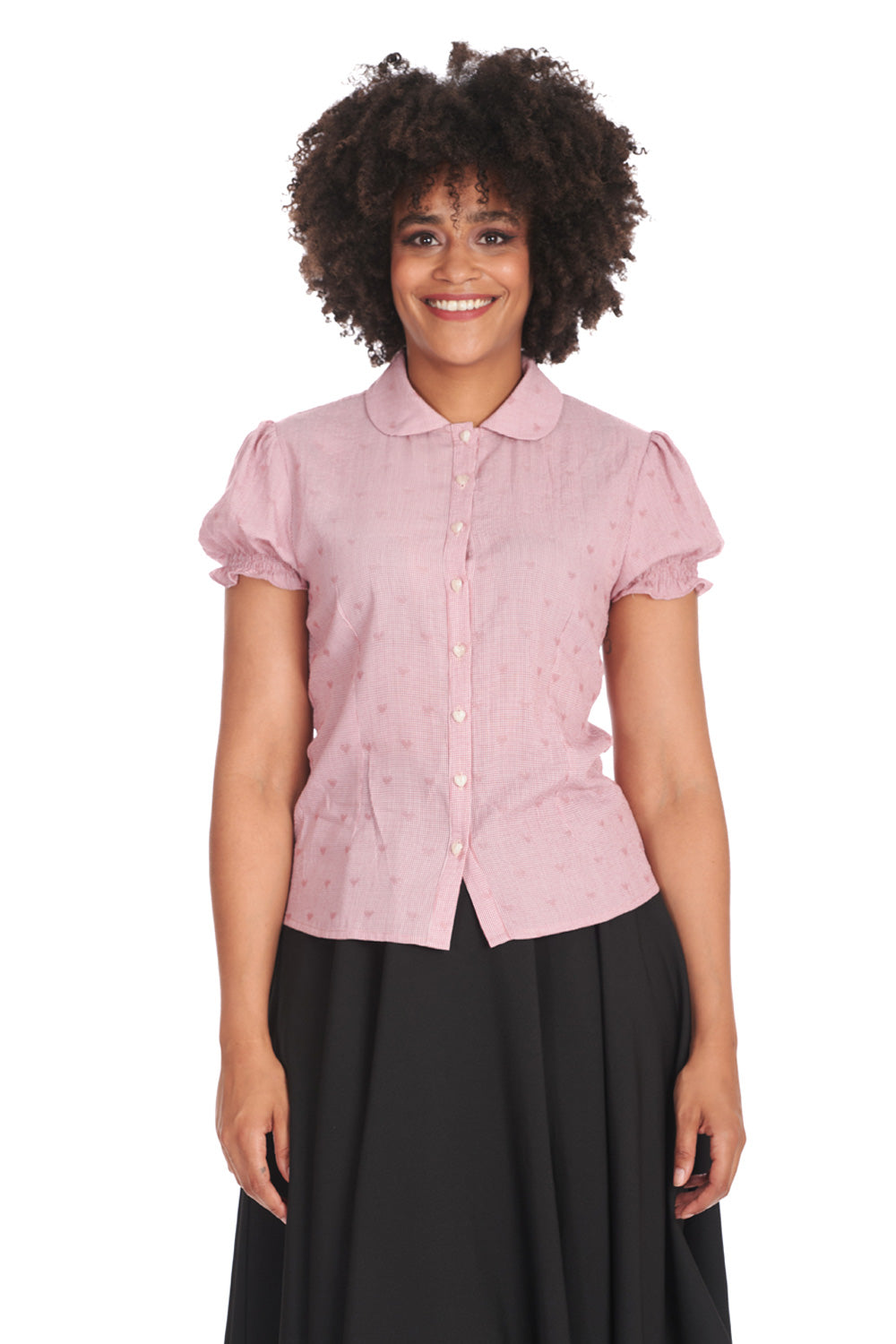 HEART ON HER SLEEVE BLOUSE-Pink