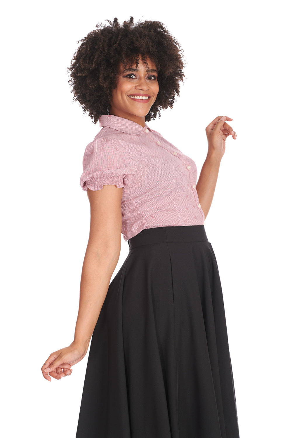 HEART ON HER SLEEVE BLOUSE-Pink