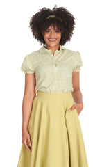 HEART ON HER SLEEVE BLOUSE-Green