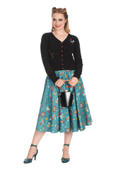 KEEP EM FLYING CARDIGAN-Black