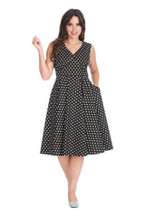 SUMMER OF SPOTS DRESS-Black