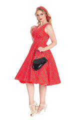 SUMMER OF SPOTS DRESS-Red