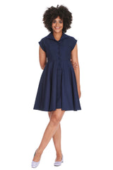 DOLL SWING DRESS-Navy