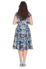 SUMMER BEE SWING DRESS-Navy