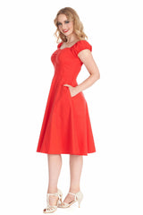 DANCE DAY DRESS-Red