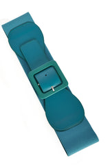 LAST DAY OUT SQUARE BUCKLE BELT-Turquoise