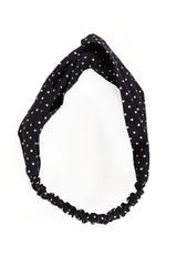 ADELAIDE ELASTICATED HEAD BAND-Black