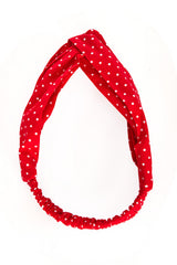 ADELAIDE ELASTICATED HEAD BAND-Red