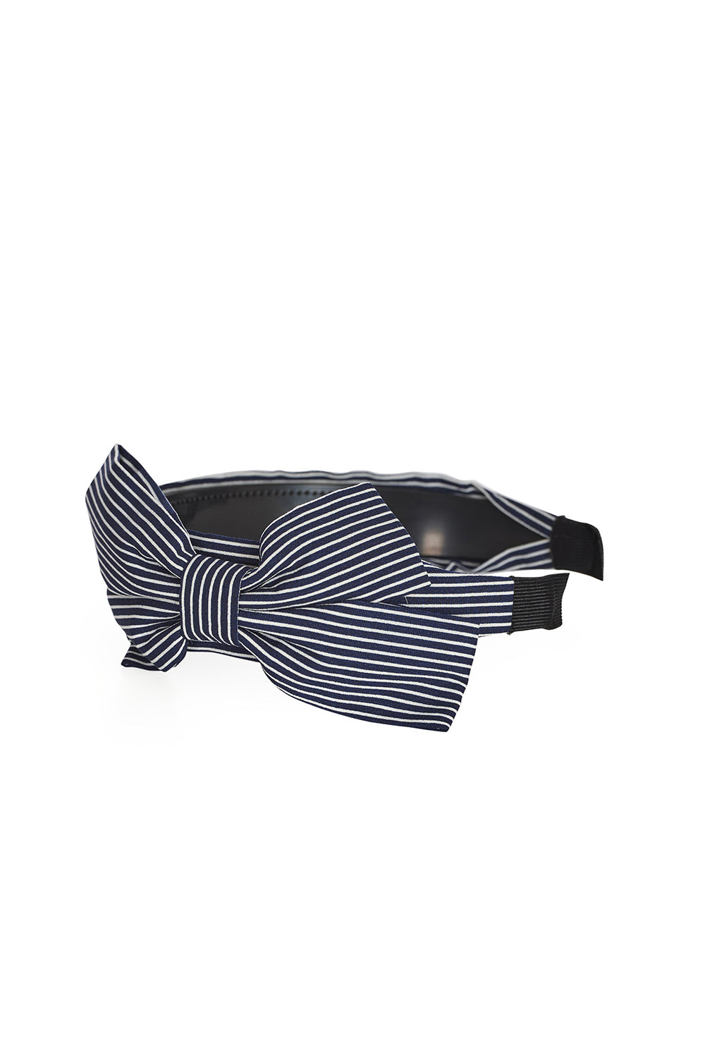 GENEVIEVE BOW HEAD BAND-Navy