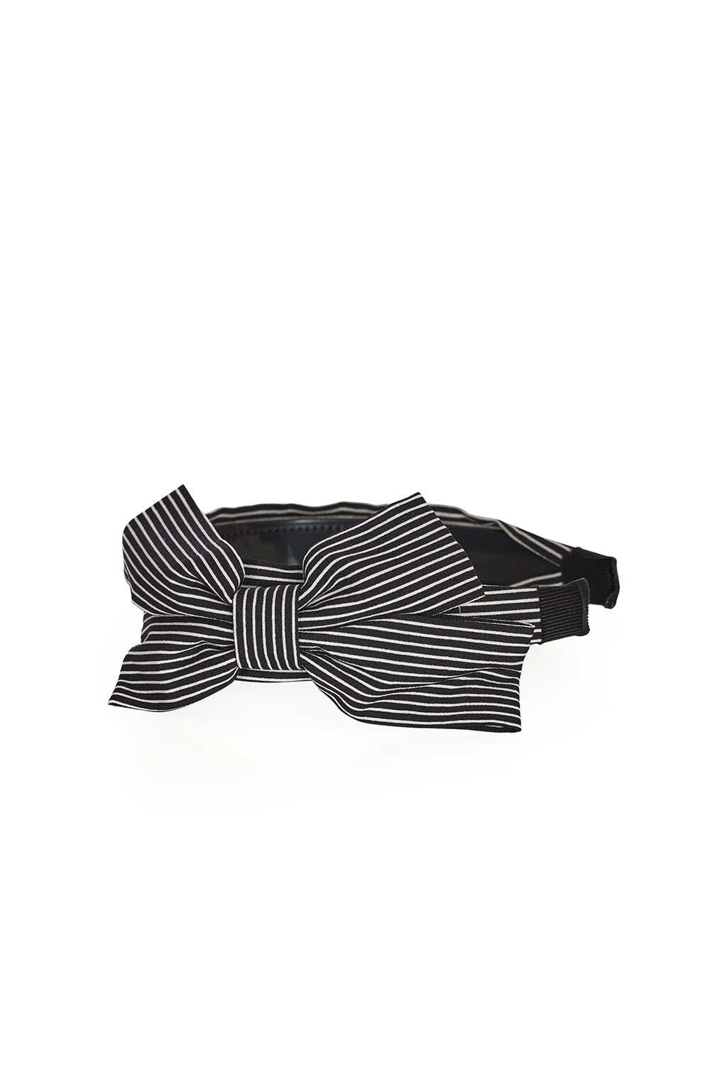 GENEVIEVE BOW HEAD BAND-Black