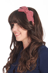 GENEVIEVE BOW HEAD BAND-Red