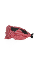 GENEVIEVE BOW HEAD BAND-Red