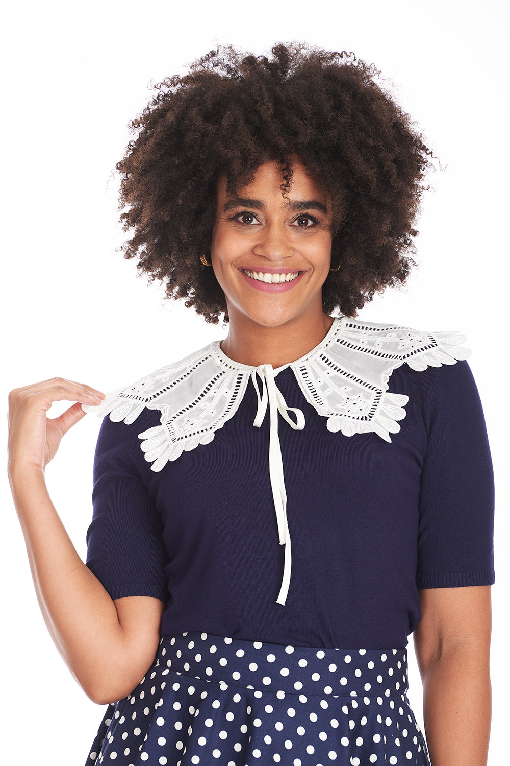 EVELYN LACE COLLAR-White