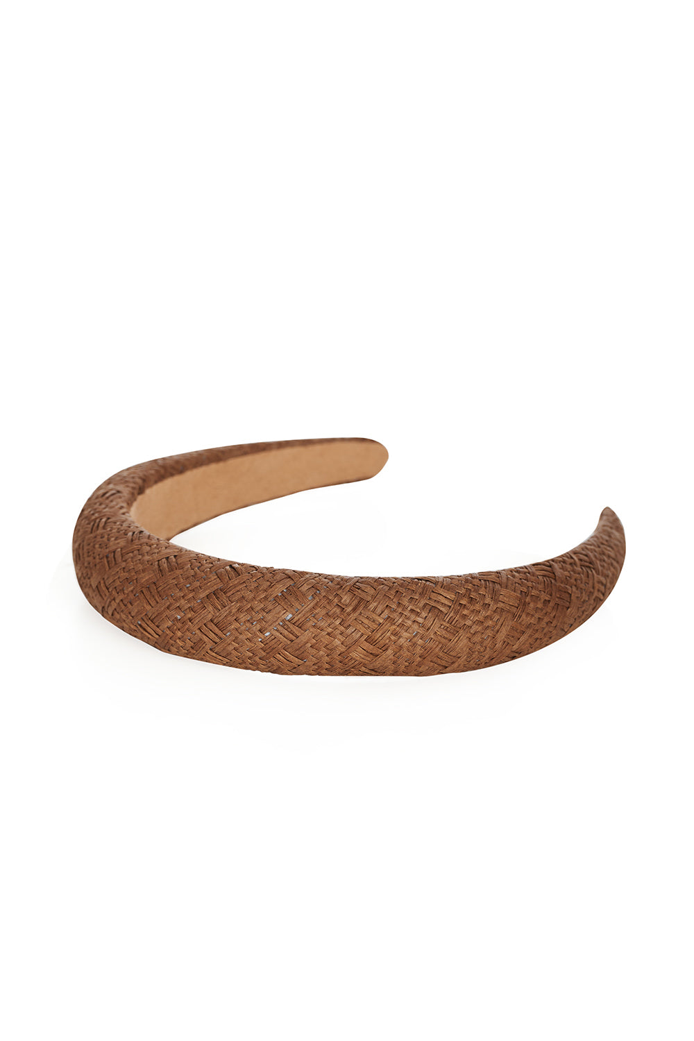 TRUDY STRAW HAIR BAND-Dark Natural