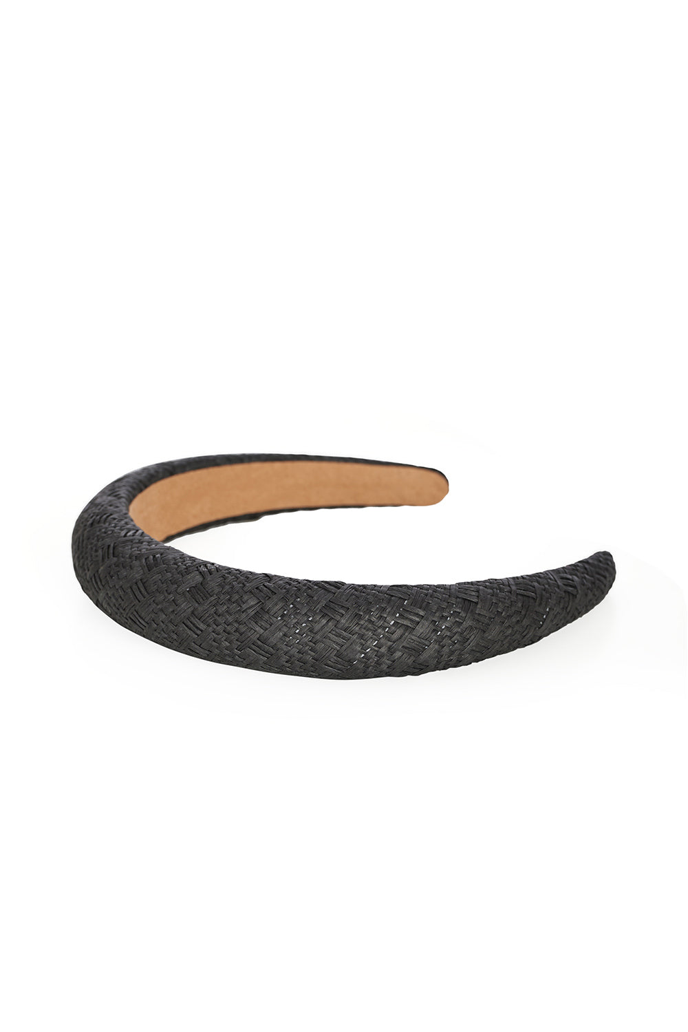 TRUDY STRAW HAIR BAND-Black