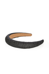 TRUDY STRAW HAIR BAND-Black