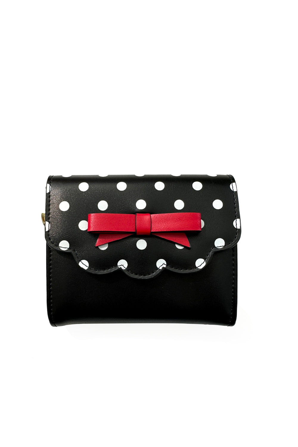 POPPY POLKA PURSE-Black