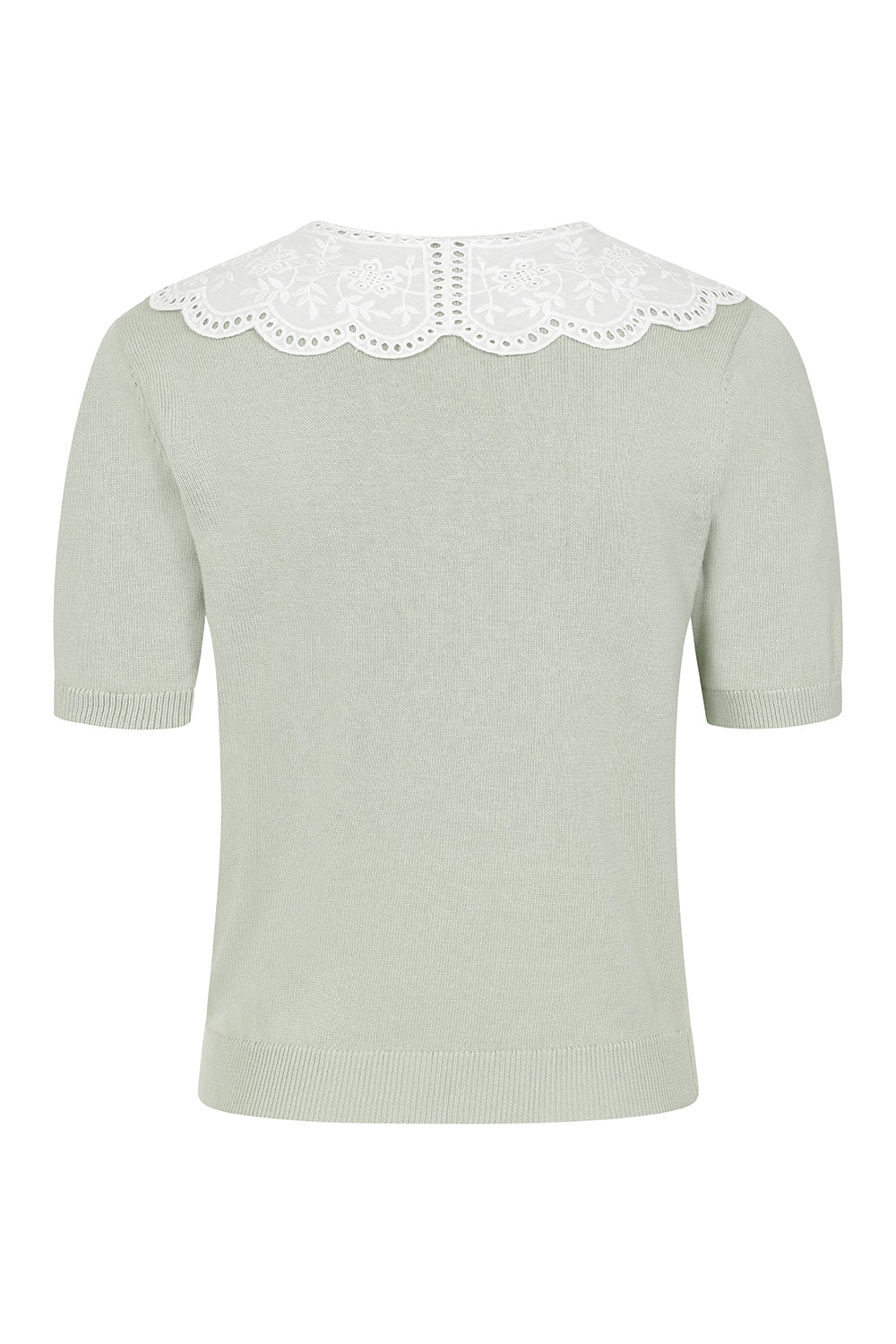 COLLAR CUTIE CARDIGAN-Seafoam