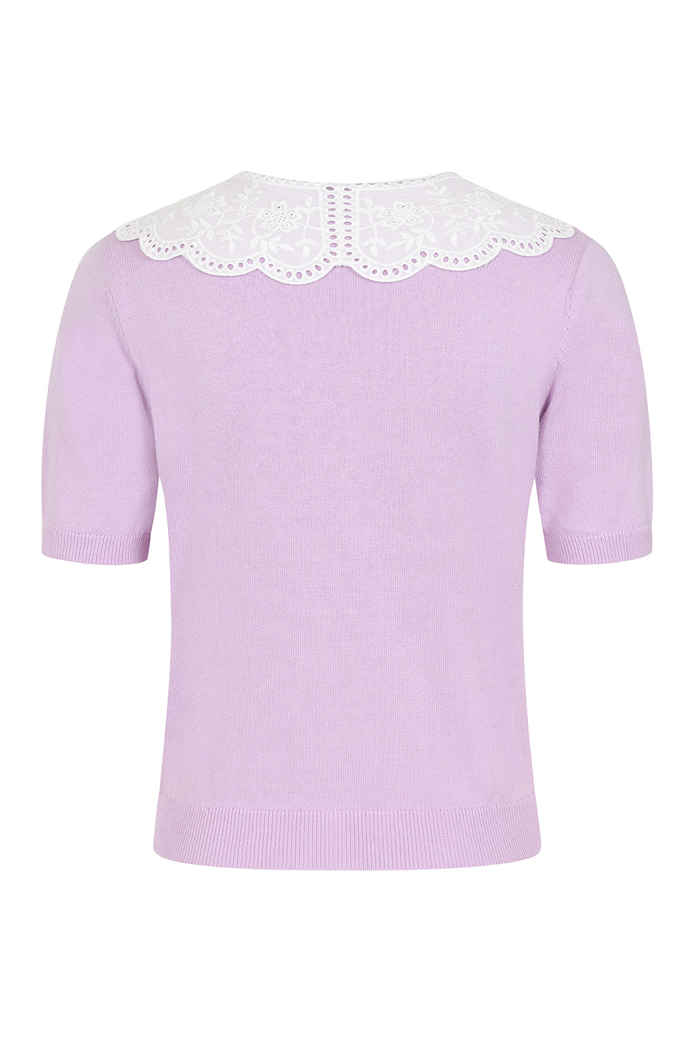 COLLAR CUTIE CARDIGAN-Lilac