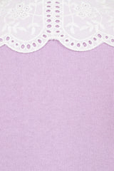 COLLAR CUTIE CARDIGAN-Lilac