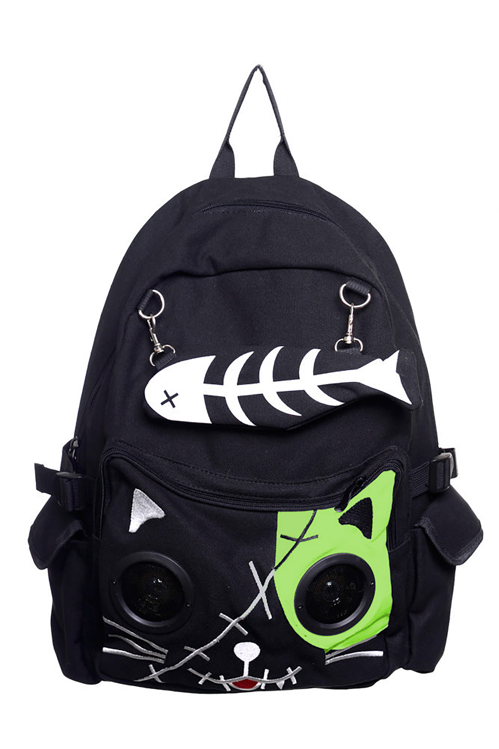 Kitty Speaker Backpack-Black/Green-One Size-EU