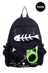 Kitty Speaker Backpack-Black/Green-One Size-EU