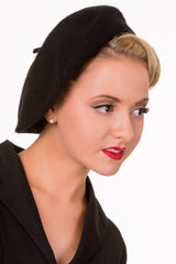 VINTAGE CLAIRE HAT-Black-One Size-EU