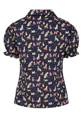 STAR WOOF BLOUSE Navy