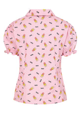 STAR POPCORN BLOUSE Pink