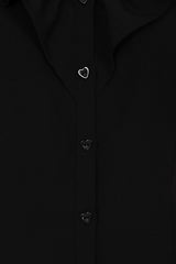 FRAN FRILL BLOUSE Black