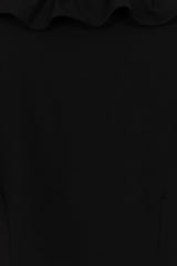 FRAN FRILL BLOUSE Black