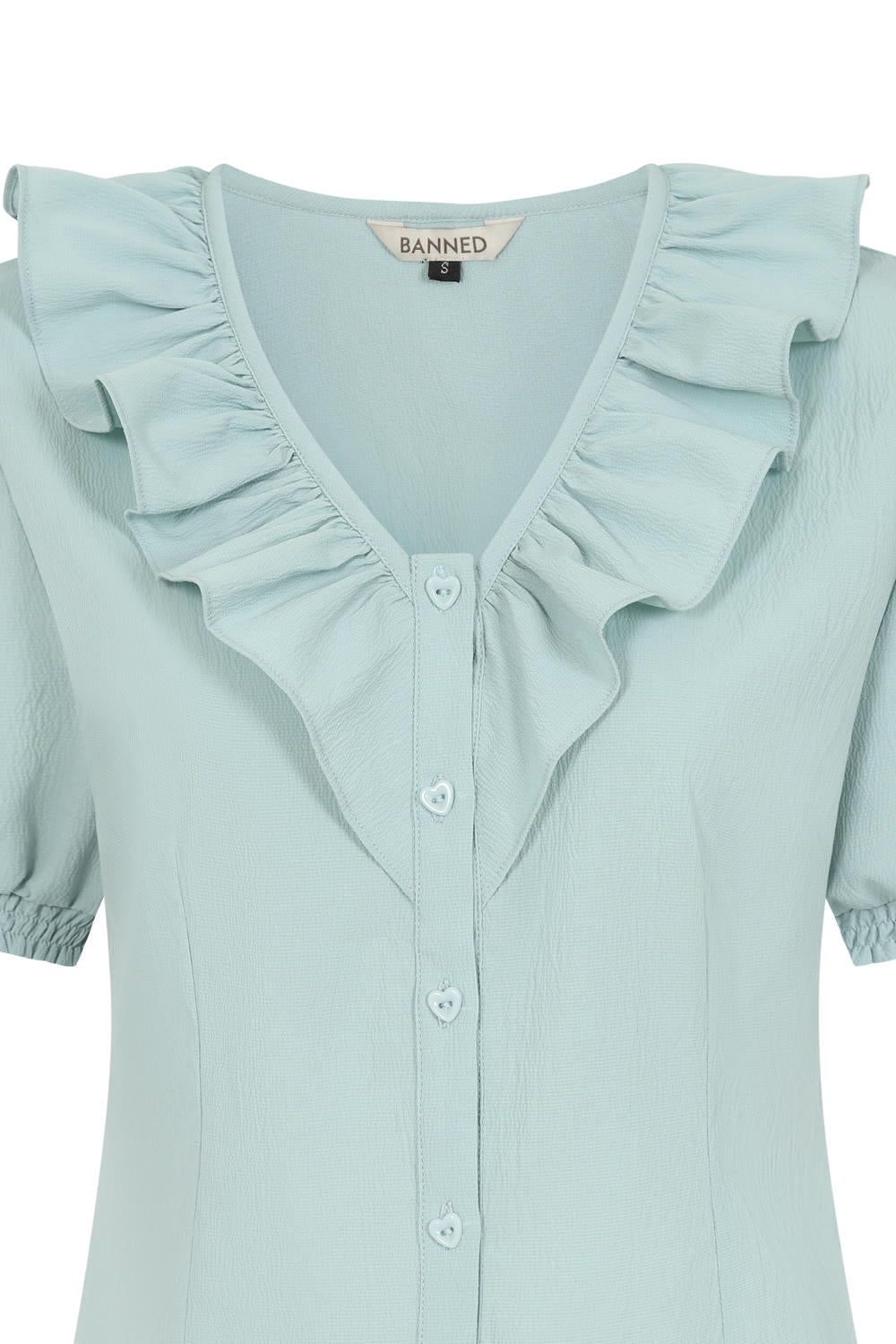 FRAN FRILL BLOUSE Blue