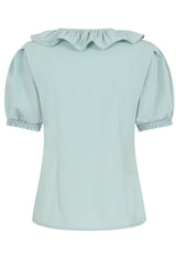 FRAN FRILL BLOUSE Blue
