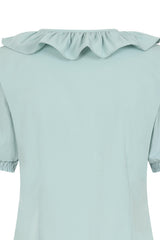 FRAN FRILL BLOUSE Blue